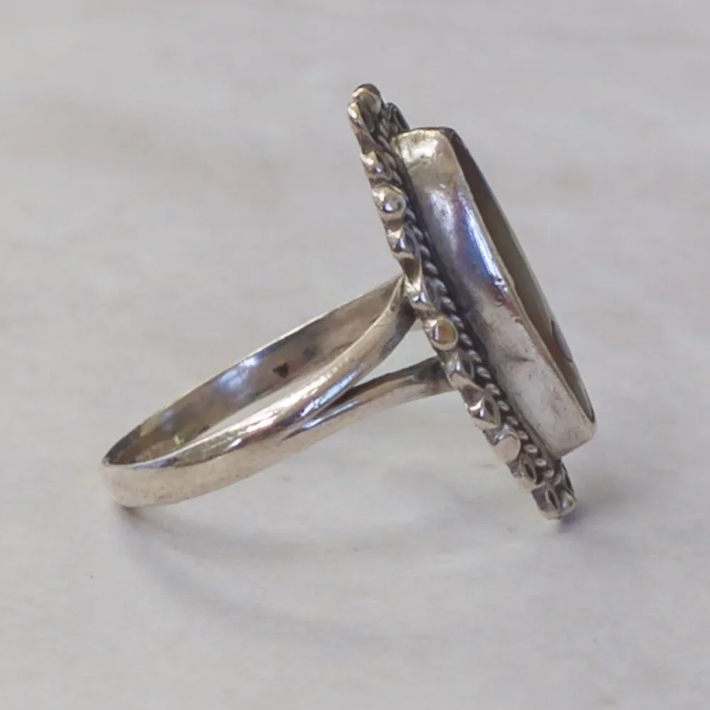 Sterling Silver Abalone Ring – Size 5.25